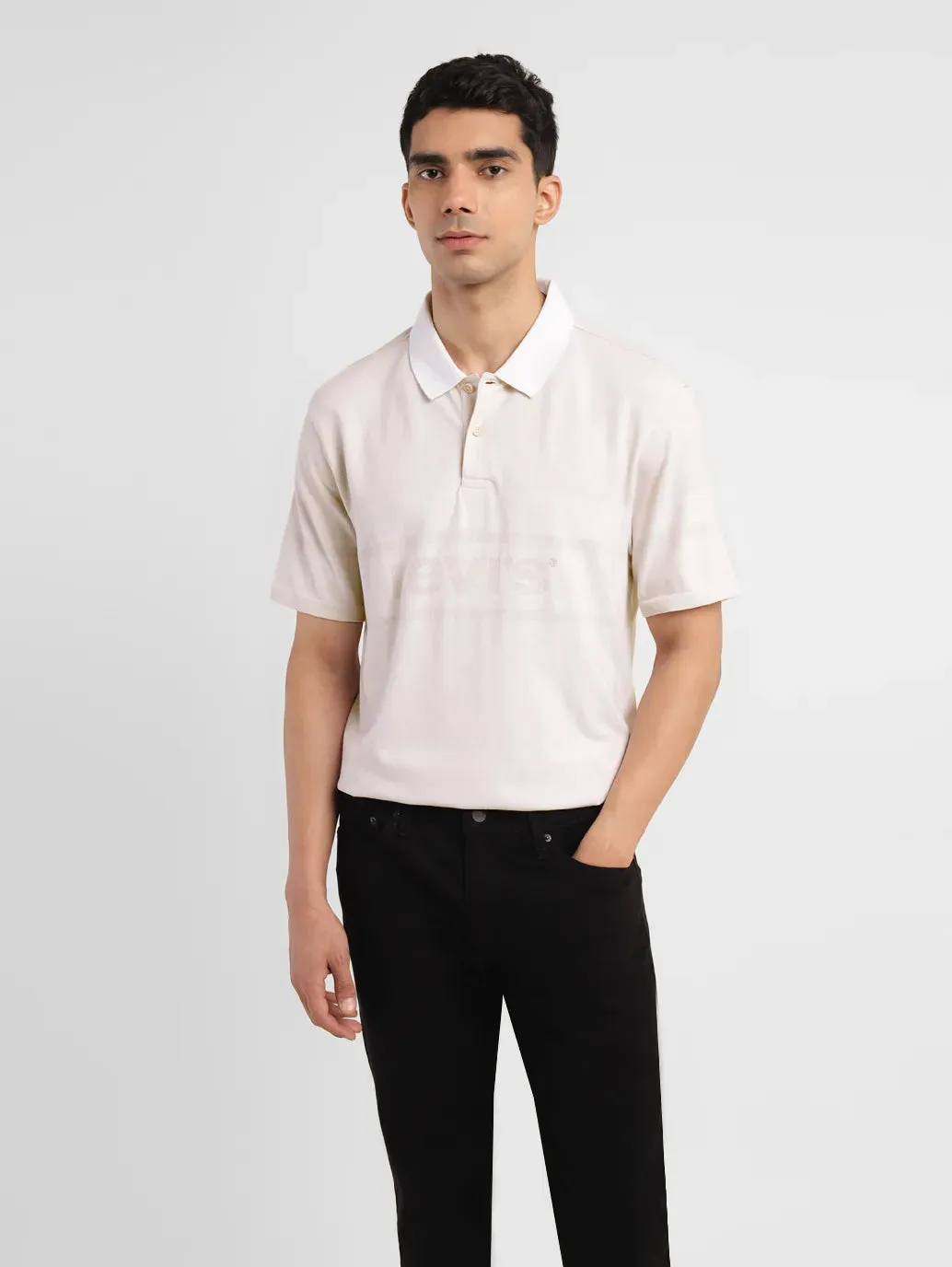 Cotton fabric Men's Brand Logo Slim Fit Polo T-shirt