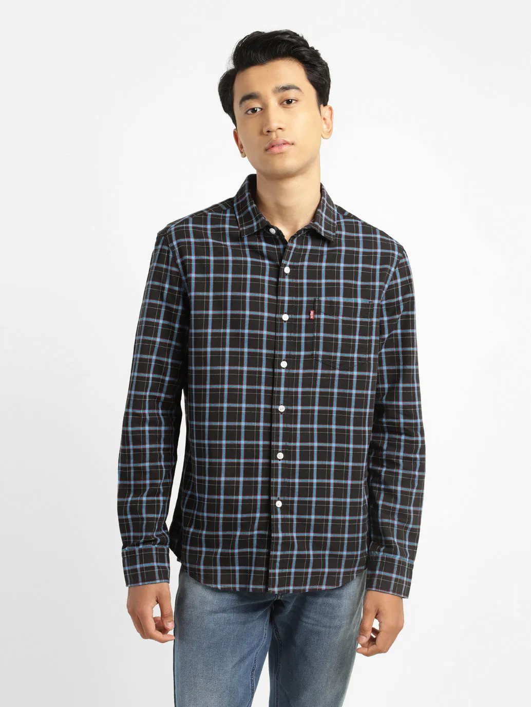 Thermal regulation Relaxed Look Men's Checked Slim Fit Shirt