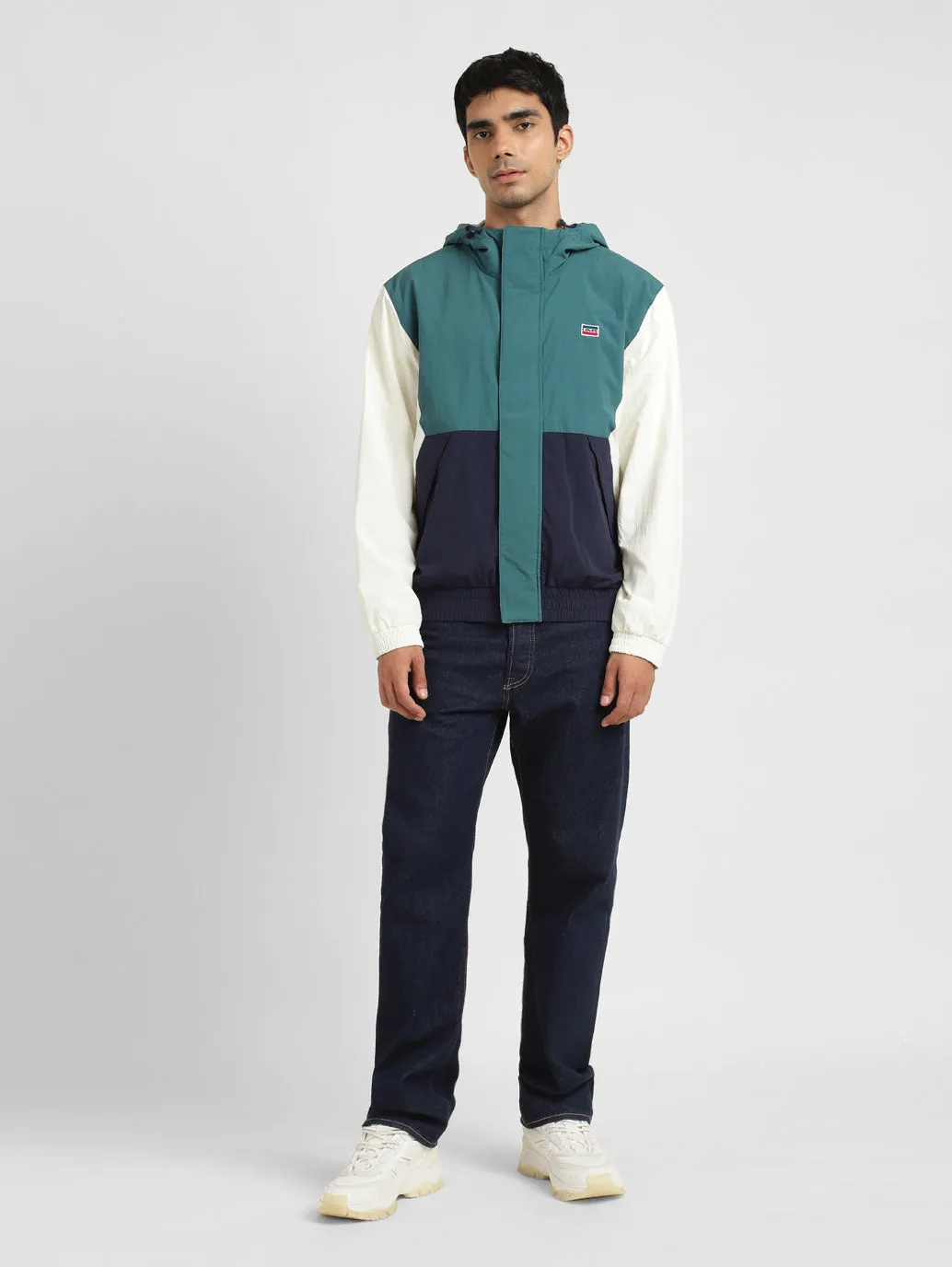 PFC Free Waterproofing Men's Colorblock Multi Hooded Tailored Jacket