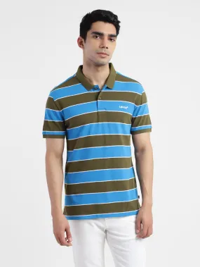 Men's Colorblock Polo T-shirt Versatile Style