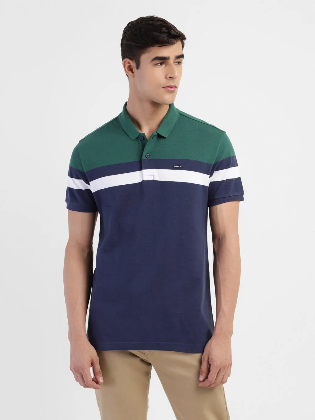 Weekend Wearable Outdoor Essentials Men's Colorblock Polo T-shirt