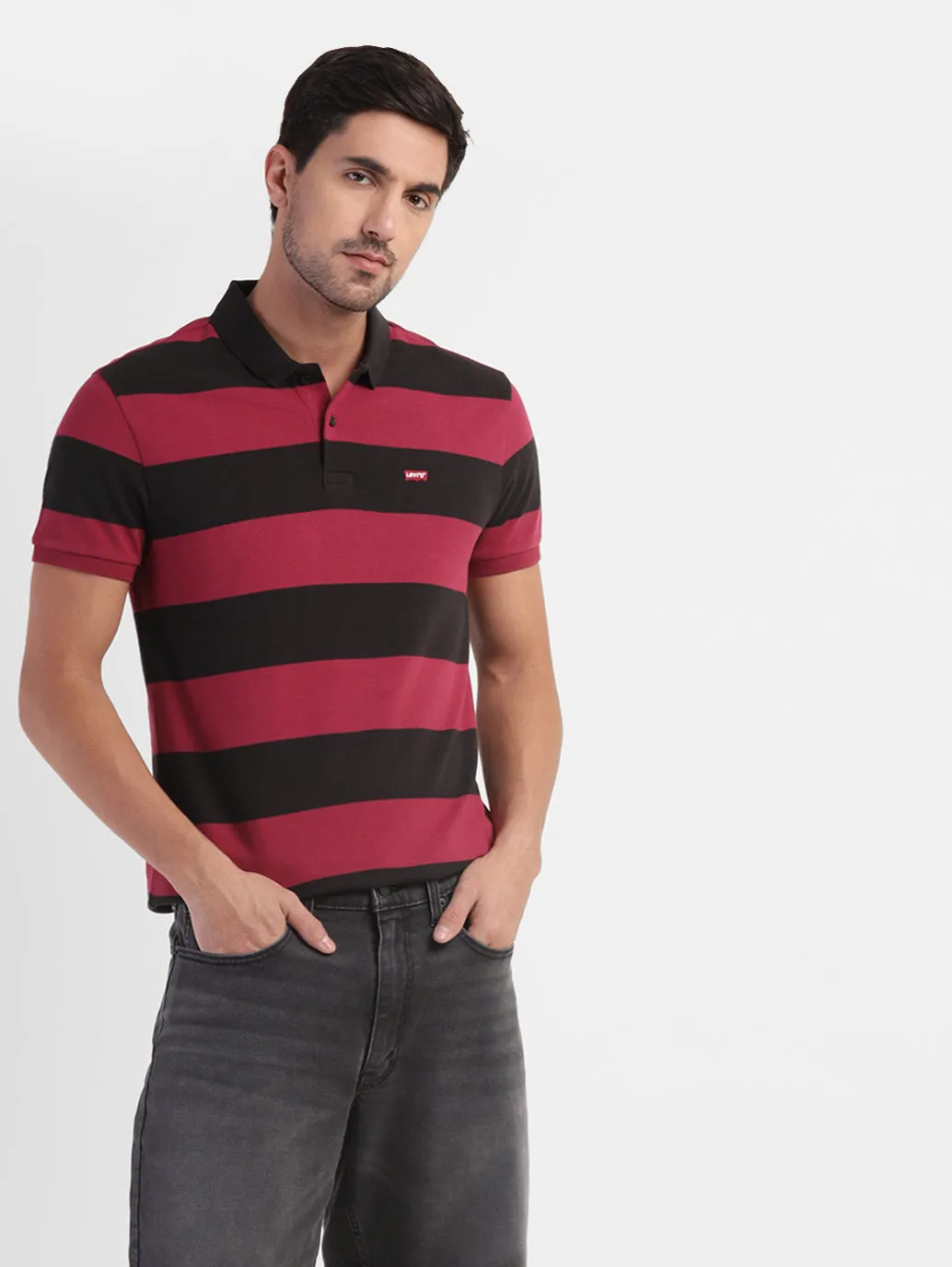 Men's Colorblock Polo T-shirt Breathable wear
