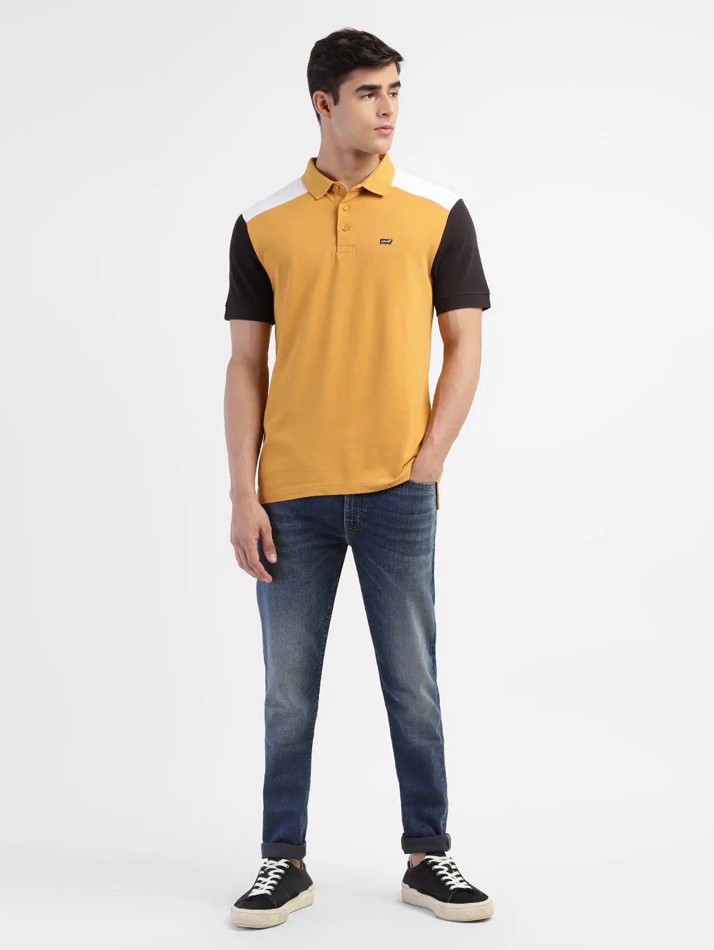 Men's Colorblock Regular Fit Polo T-shirt NonRestrictive Cut