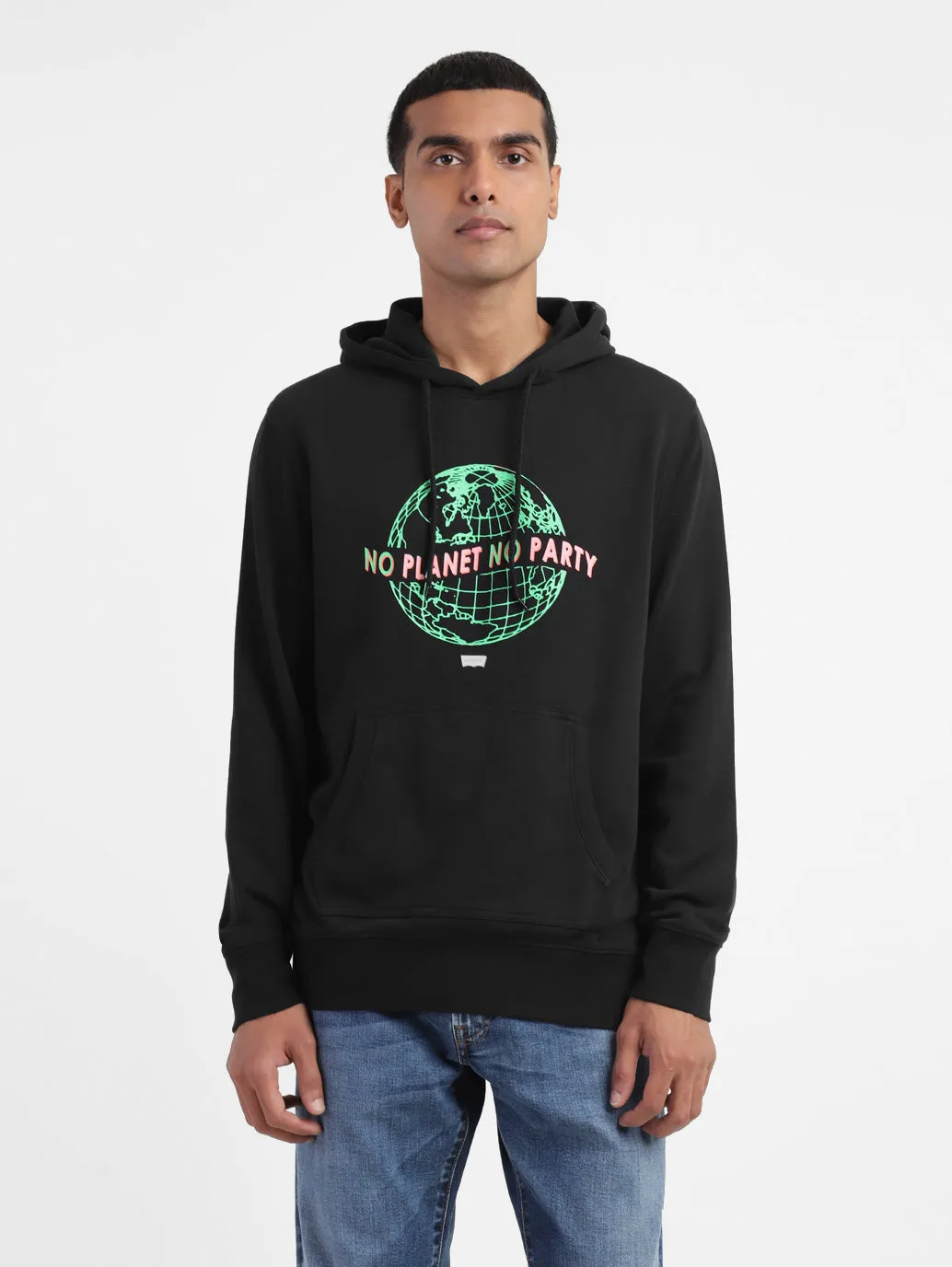 Men's Graphic Print Hooded Sweatshirt Youthful Vibe