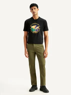 High Density Weave Chill Comfort Wear Men's Olive Slim Fit Chinos