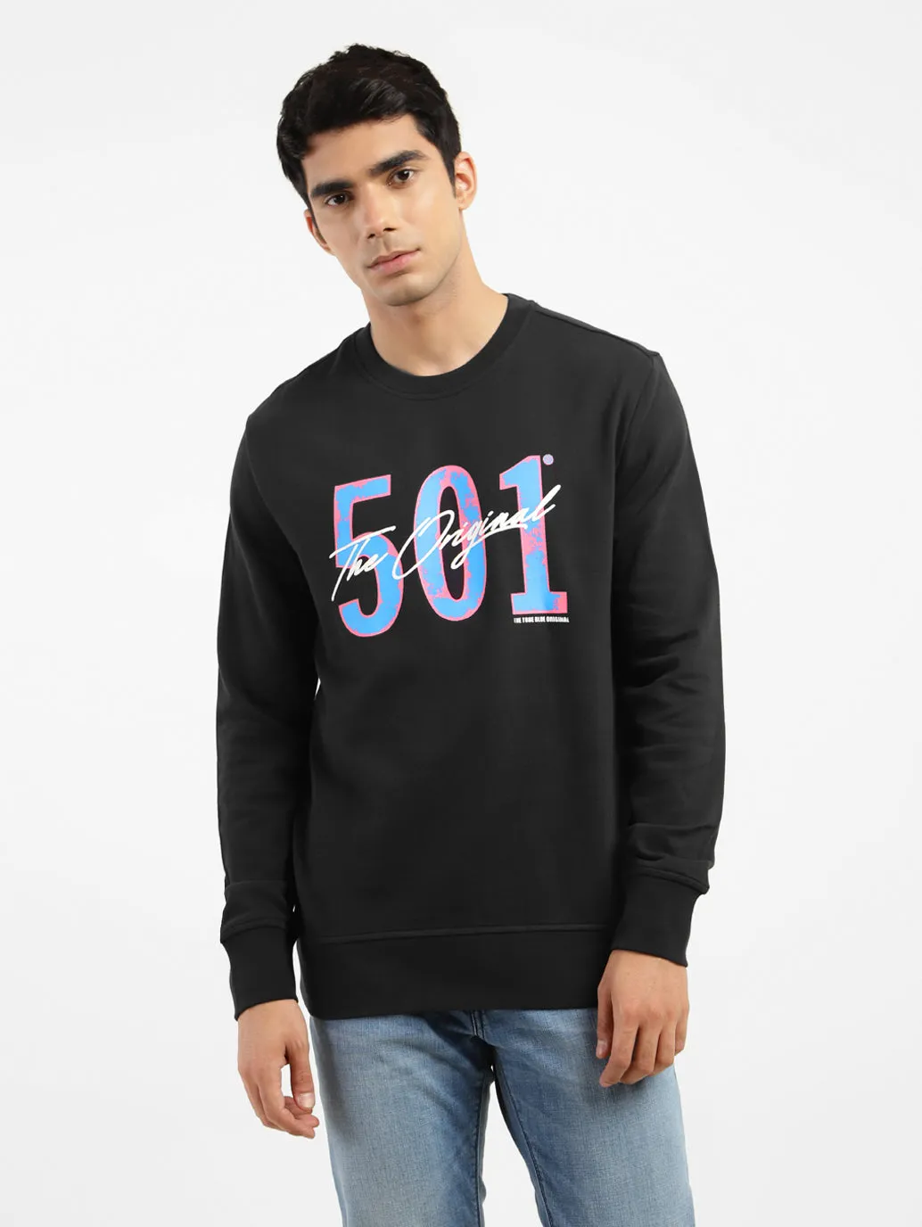 watch accents Cozy And Warm Men's Printed Crew Neck Sweatshirt