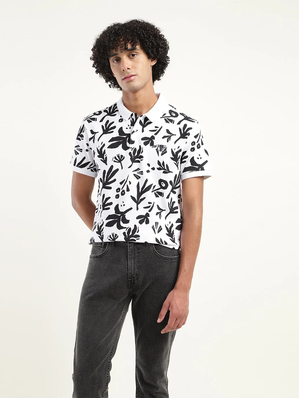 Sporty Chic Men's Printed Polo T-Shirt