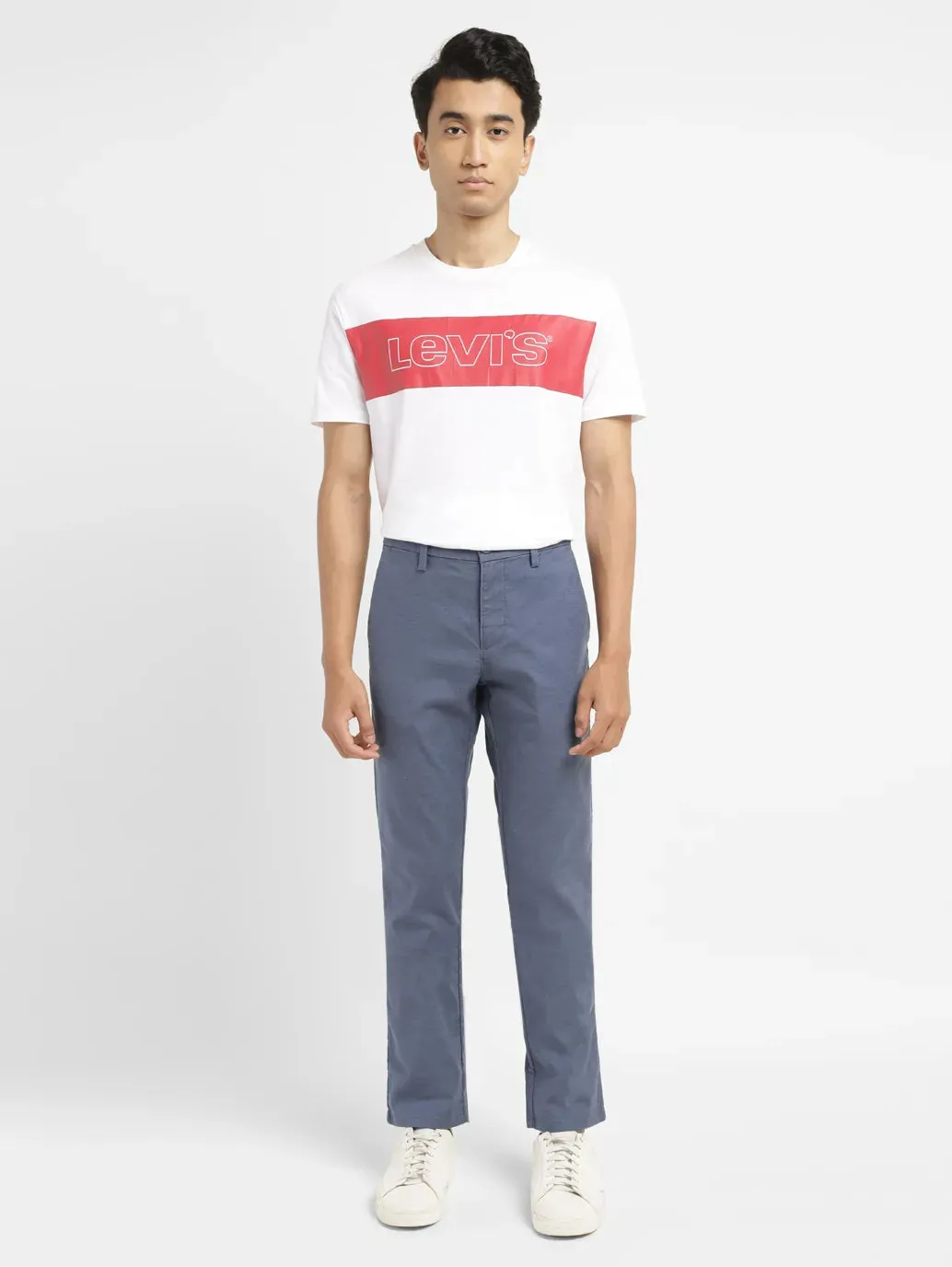 Everyday Comfort Men's Redloop Navy Slim Fit Chinos