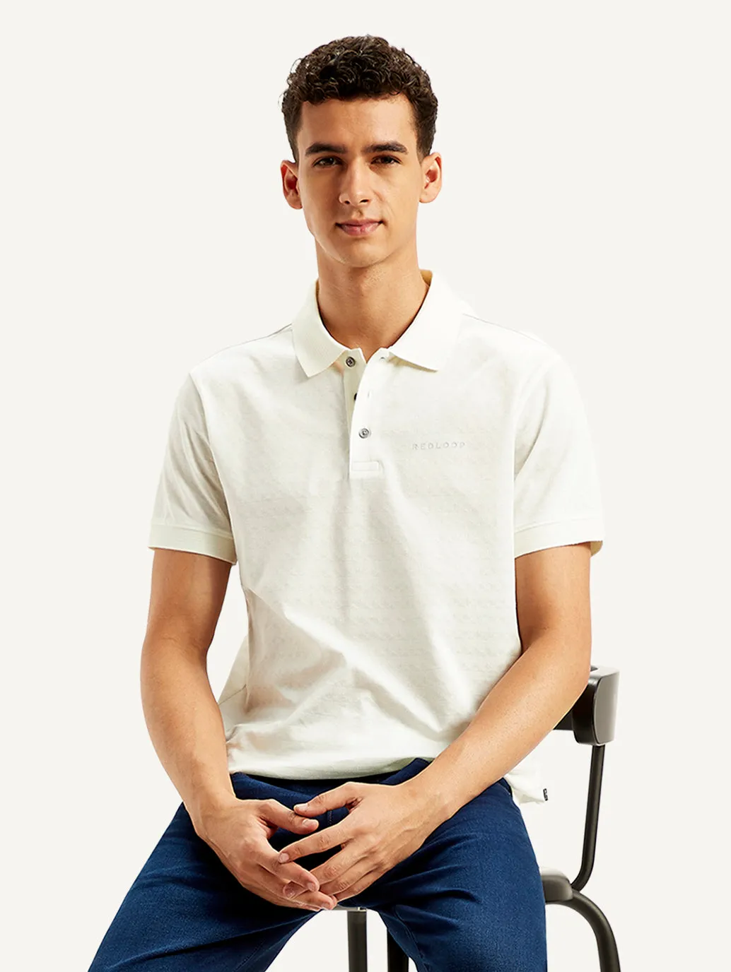 Stylish Choice Men's Redloop Self Slim Fit Polo T-Shirt