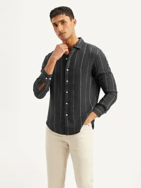 Travel-friendly Men's Redloop Striped Slim Fit Shirt