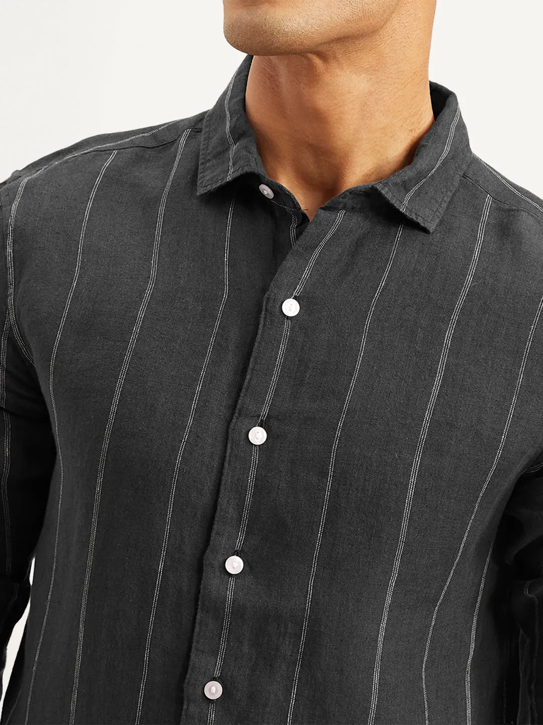 Street Style All-Ages Fit Men's Redloop Striped Slim Fit Shirt
