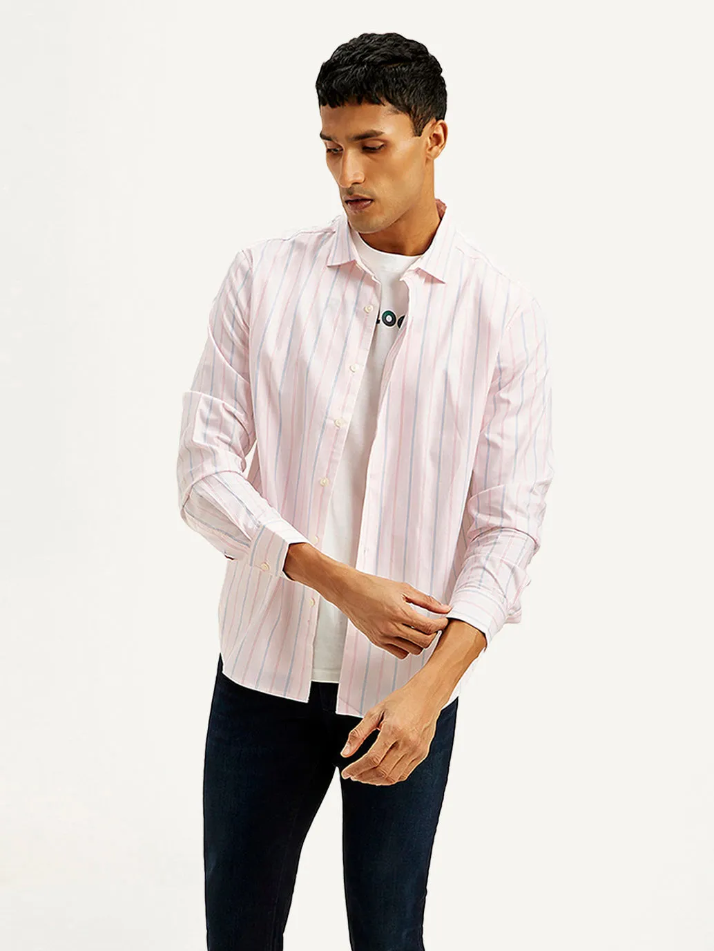 Men's Redloop Striped Slim Fit Shirt Eco Friendly Production