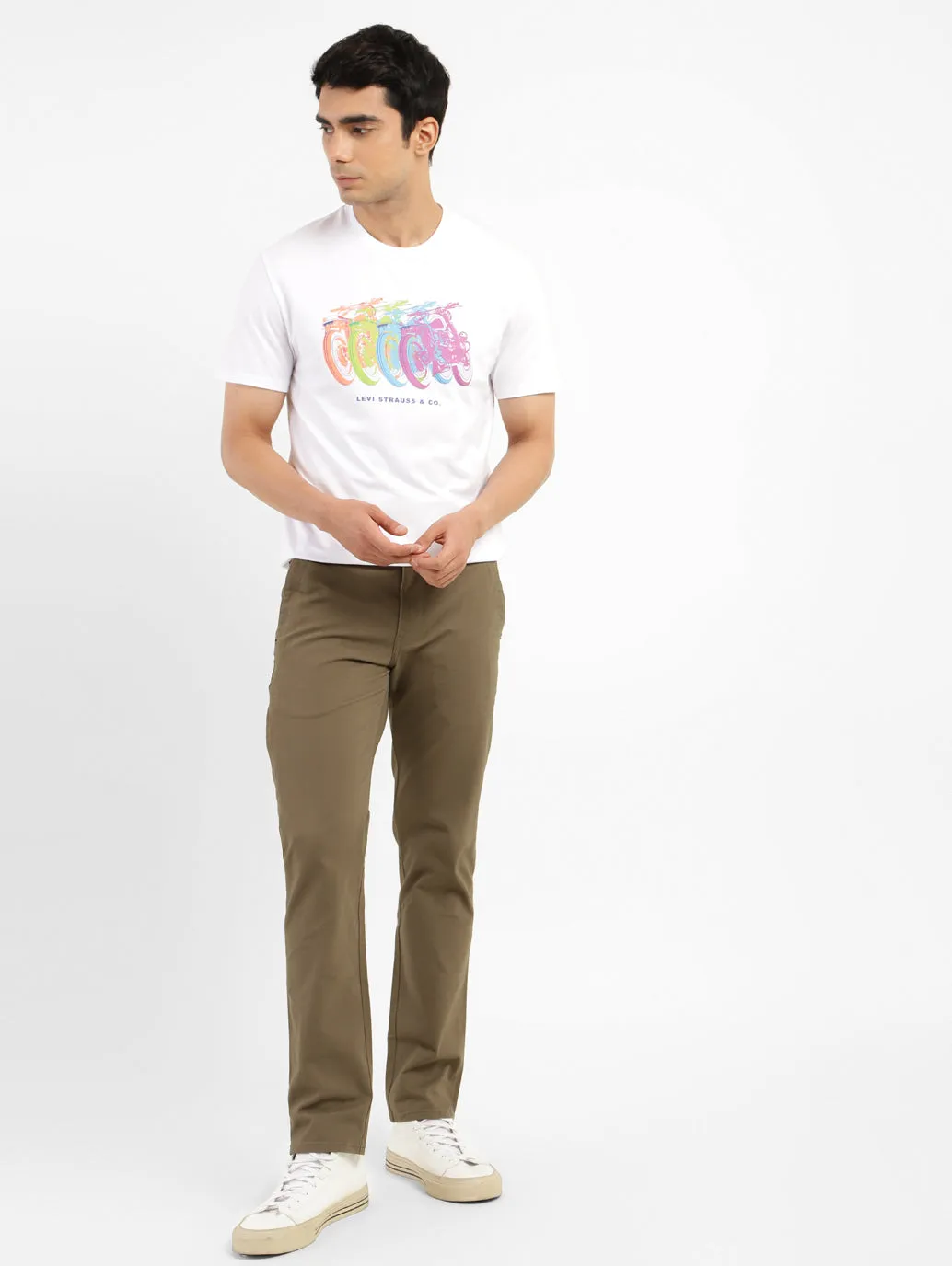 Men's Slim Fit Trousers No Gap Waist Flex Fit Design