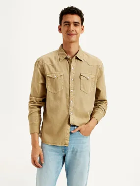 Advanced Moisture Management Men's Solid Dyed Slim Fit Shirt