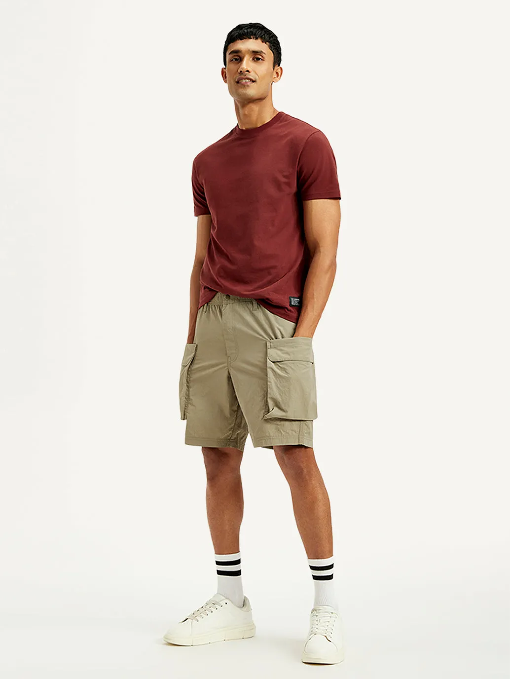 No Ride Up Technology Comfy Layer Men's Solid Regular Fit Shorts