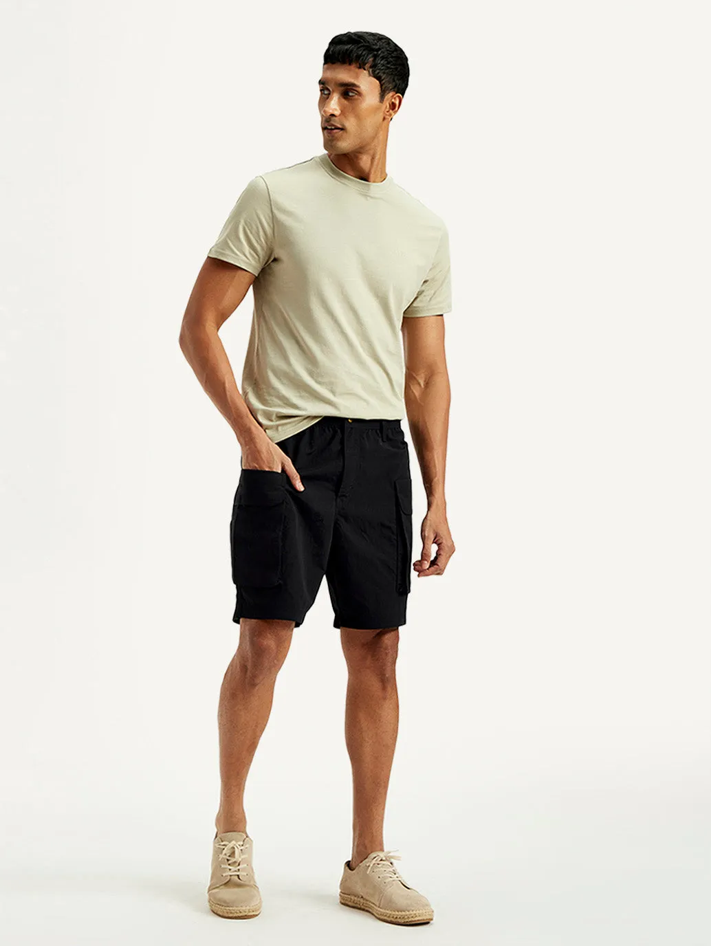 Sun Protection Men's Solid Regular Fit Shorts