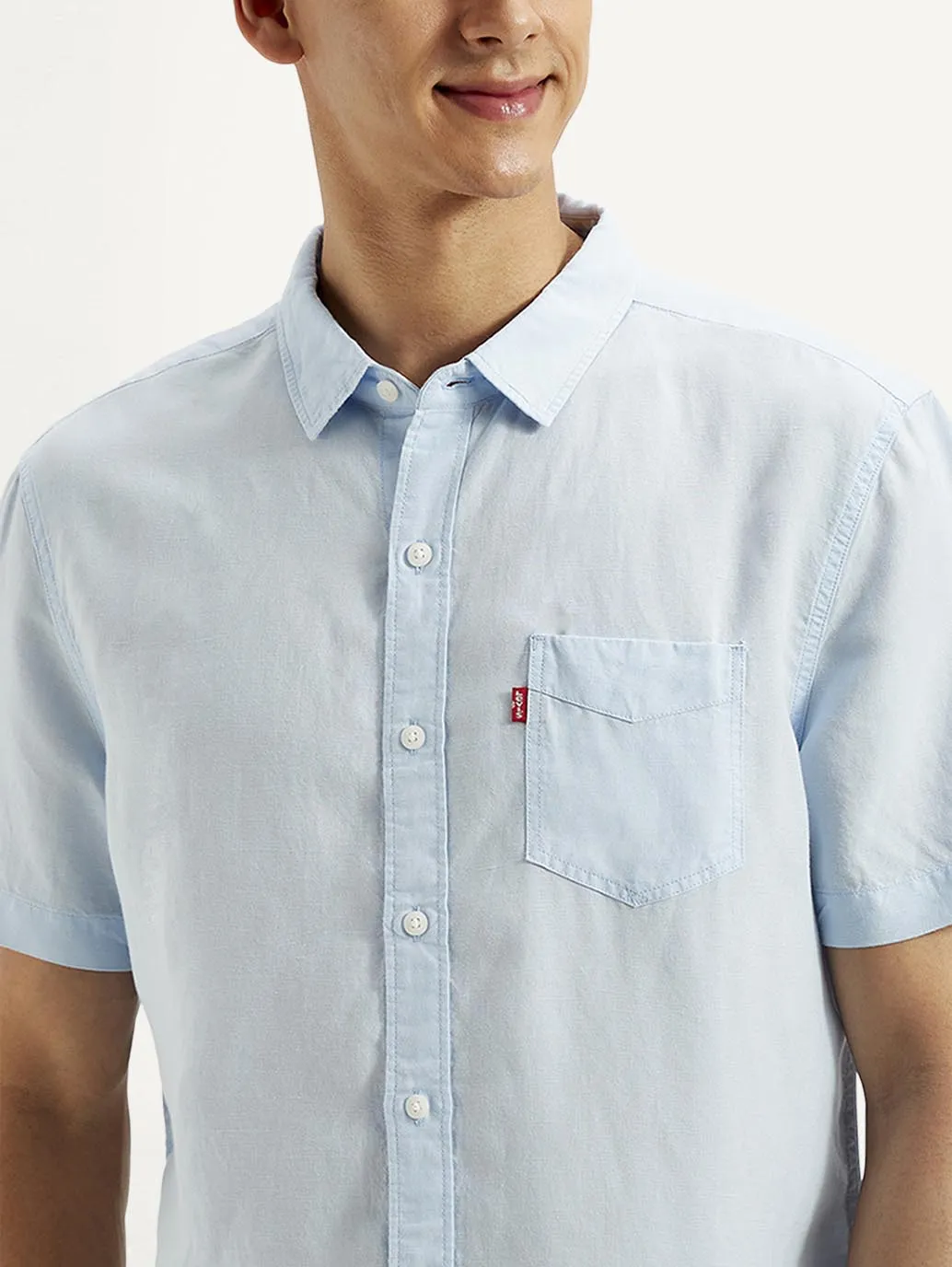 Men's Solid Slim Fit Linen Shirt Minimalist Look Sleek Silhouette