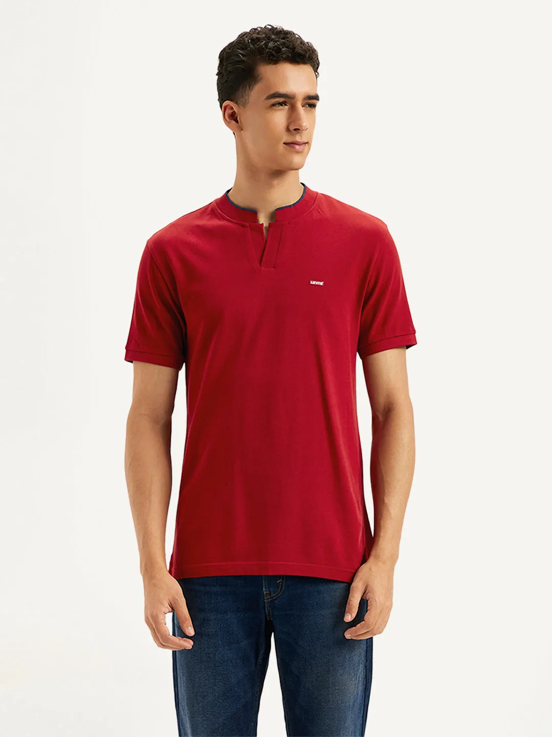 Premium Layering Men's Solid Slim Fit Polo T-Shirt