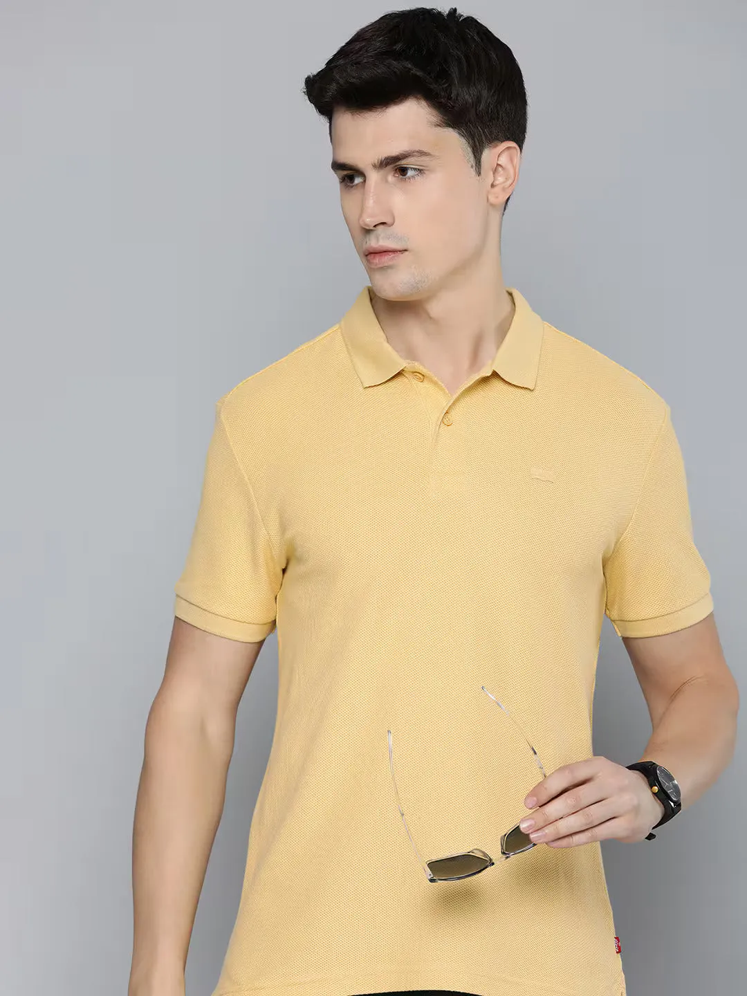 Men's Solid Slim Fit Polo T-Shirt Outdoor Fit AntiBacterial Coating