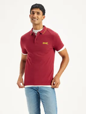 Moisture Wicking Fabric Men's Solid Slim Fit Polo T-Shirt