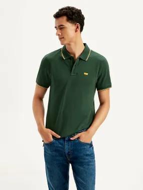 Men's Solid Slim Fit Polo T-Shirt Summer Casual