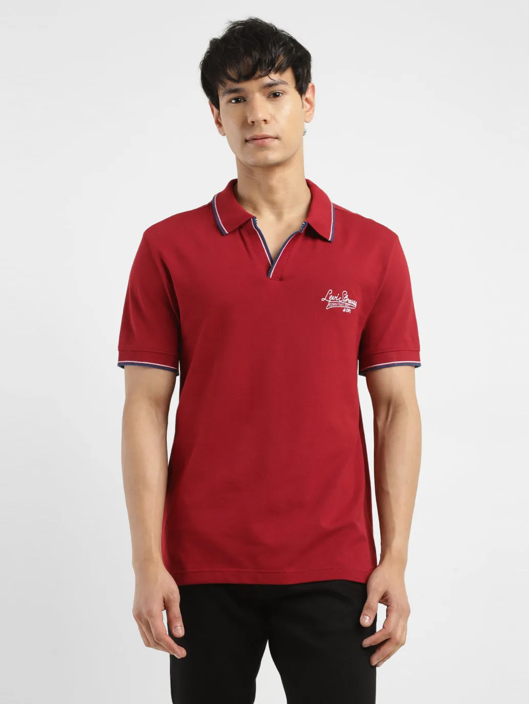 Breathable touch Men's Solid Slim Fit Polo T-shirt
