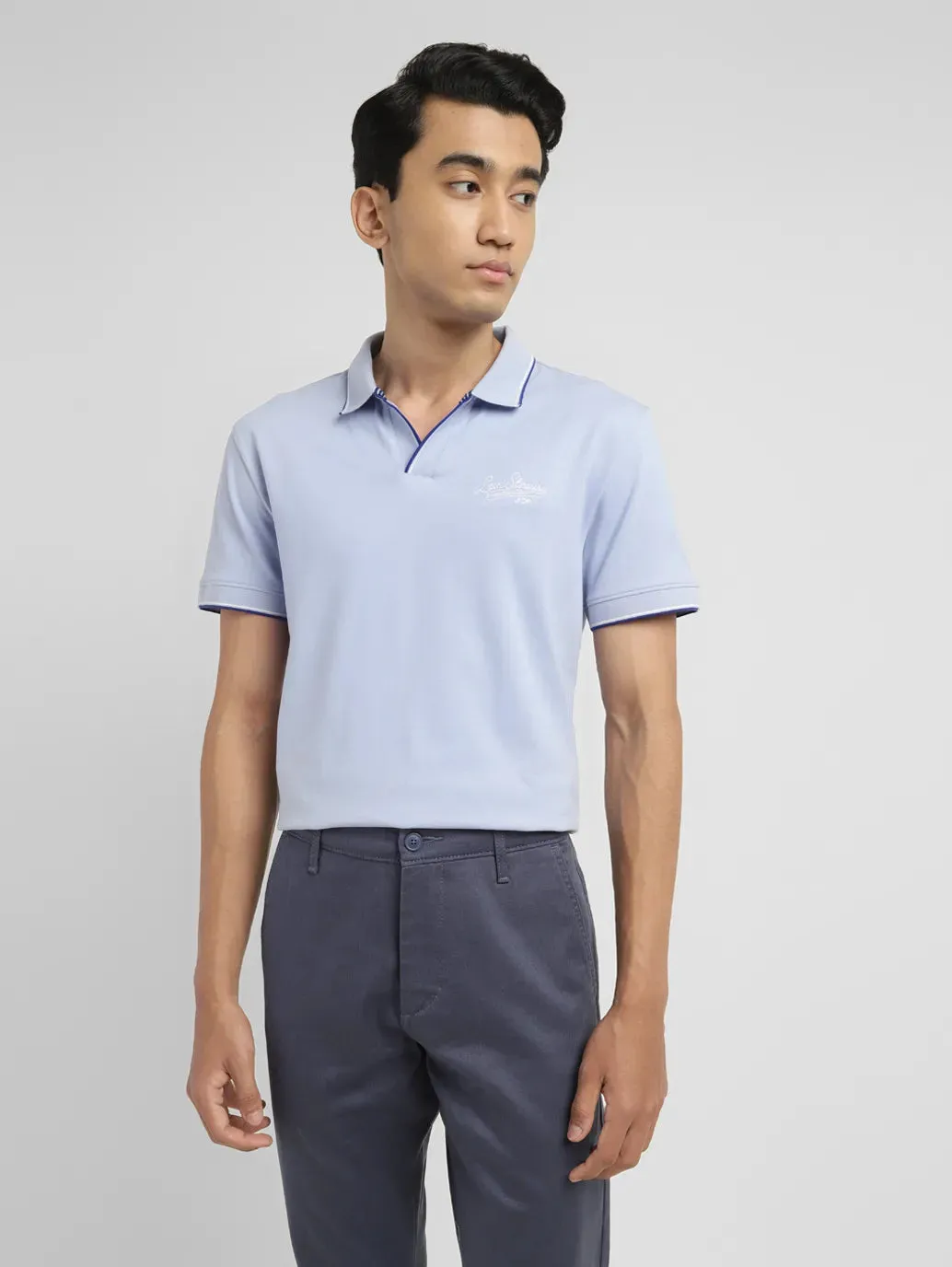 Chic Shirt Men's Solid Slim Fit Polo T-shirt