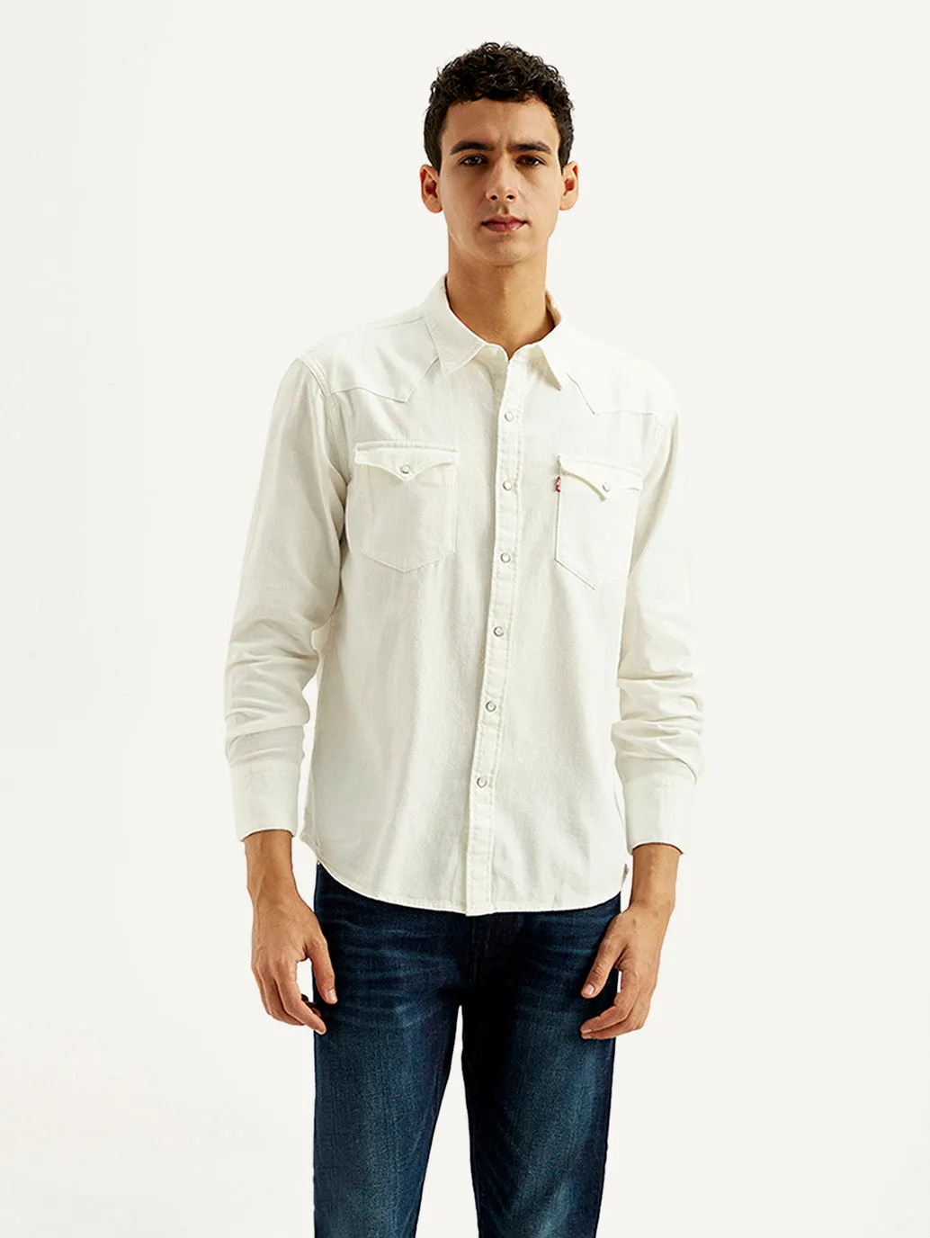 Twill Weave Monochrome Palette Men's Solid Slim Fit Shirt