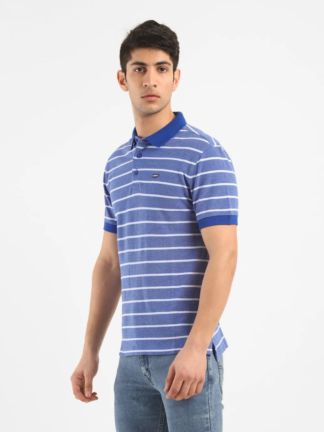 Men's Striped Polo T-shirt Essential Wear Striped Design