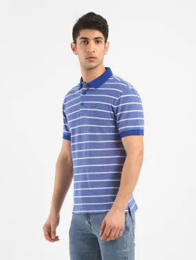 Men's Striped Polo T-shirt Lounge Wear