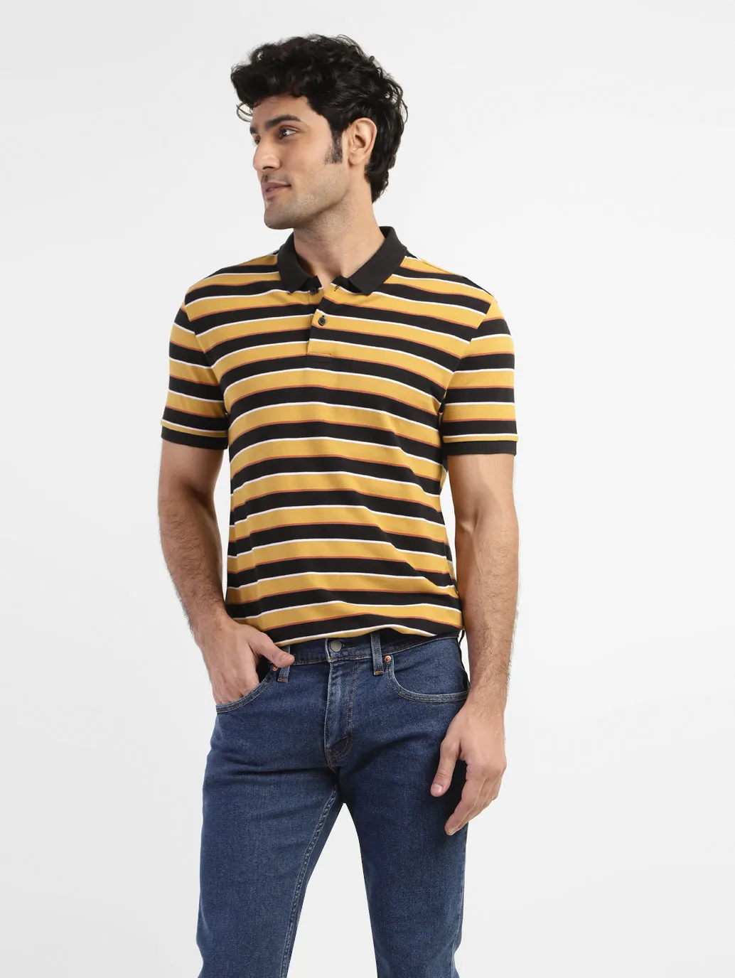 Men's Striped Polo T-shirt Everyday Fashion