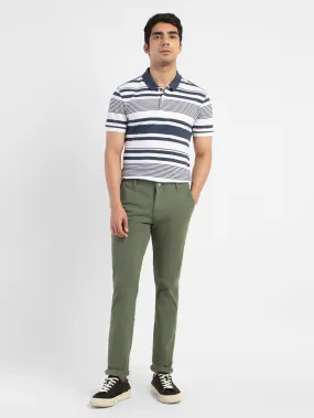 Men's Striped Polo T-shirt White Casual Vibes