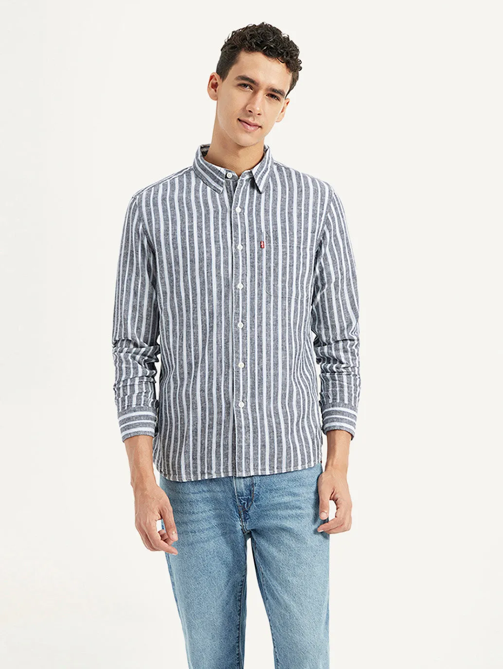 Men's Striped Slim Fit Linen Shirt Snug feel Festival Fashion