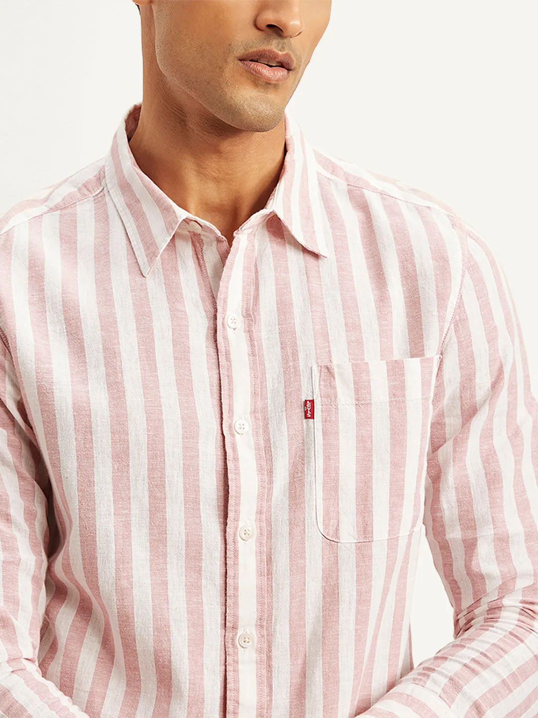 Men's Striped Slim Fit Shirt Fashion Layer wrinkle free