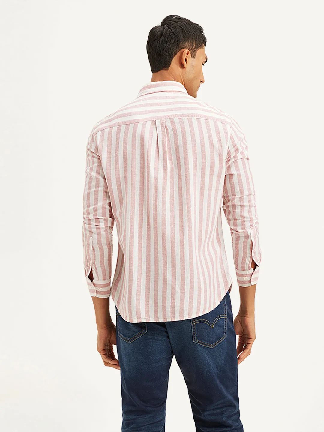 Urban Trend Men's Striped Slim Fit Shirt