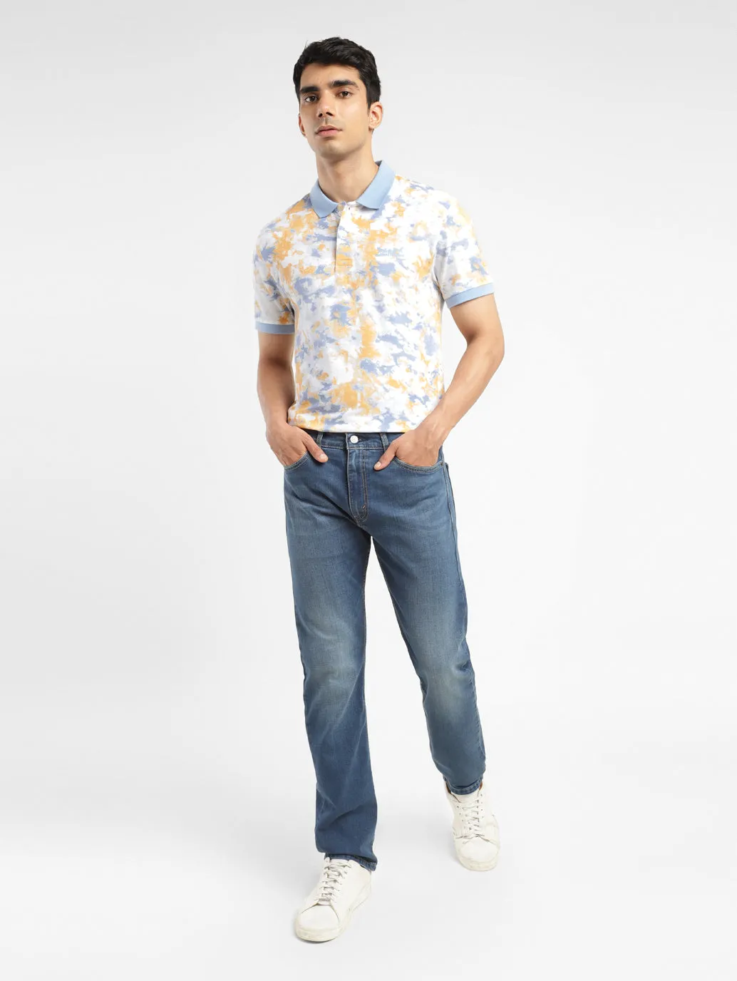 Active Comfort Versatile Fashion Men's Tie - Dye Polo T-shirt