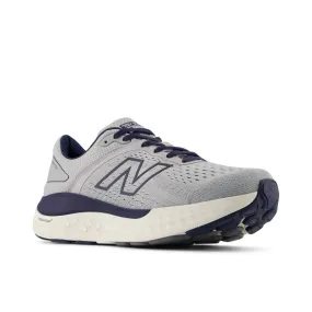 logo - zipped shoes Sock - like feel Fresh Foam X 1540v4 - Aluminum Grey with NB Navy - Men's
