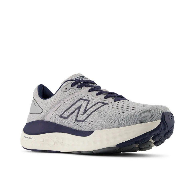 logo - zipped shoes Sock - like feel Fresh Foam X 1540v4 - Aluminum Grey with NB Navy - Men's