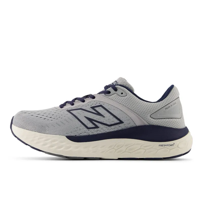Fresh Foam X 1540v4 - Aluminum Grey with NB Navy - Men's neoprene - upper shoes Hyper Compression EVA Foam
