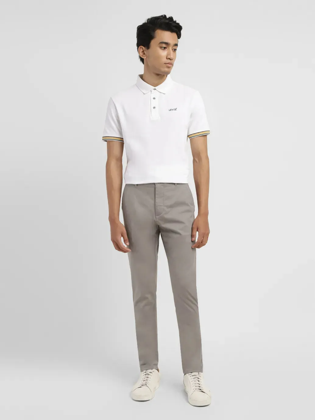 Men's 512 Grey Slim Tapered Fit Chinos Sporty Stretch Fit Compact Storage