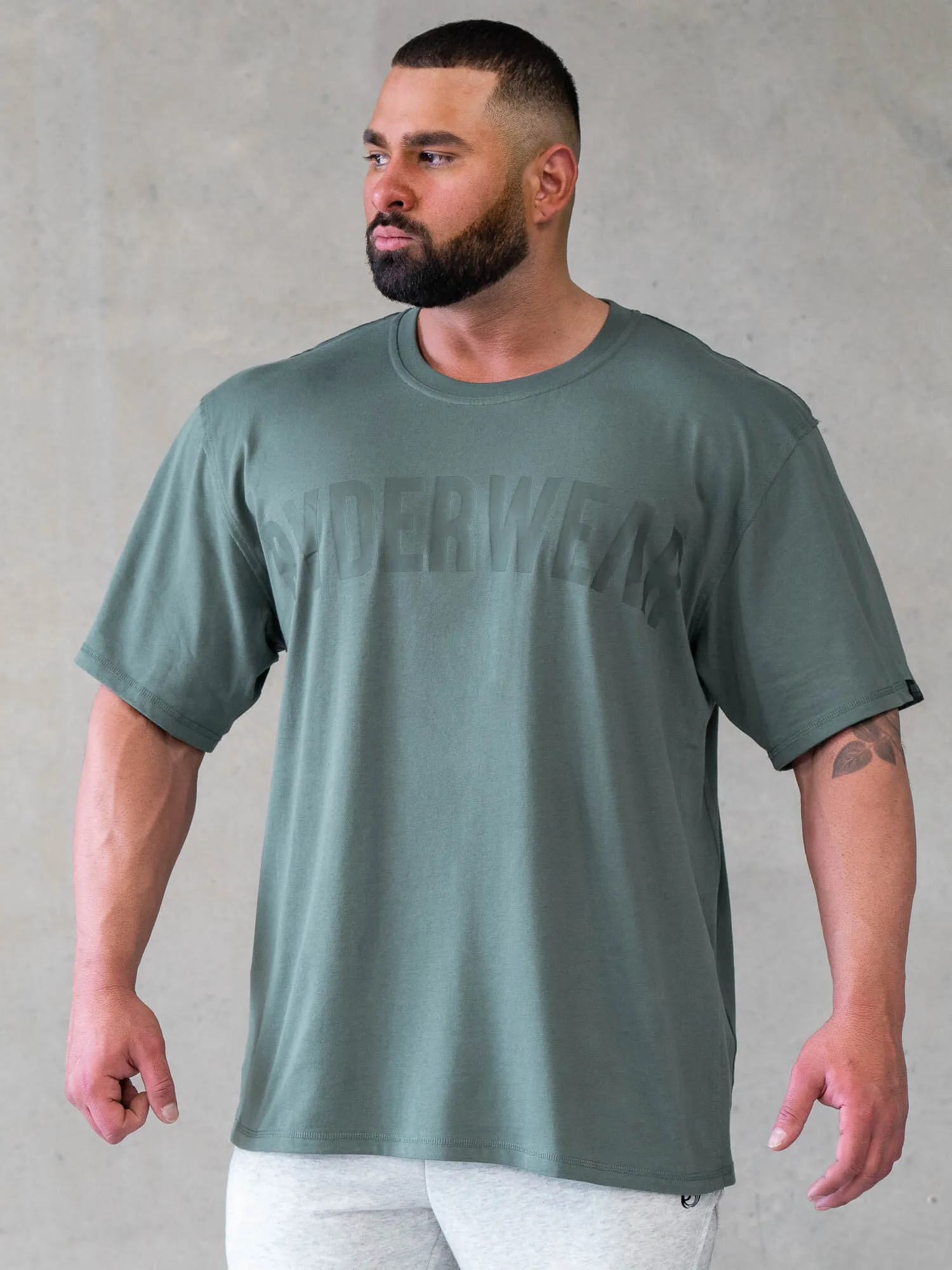 Force Oversized T-Shirt - Fern Green Simple and Comfortable