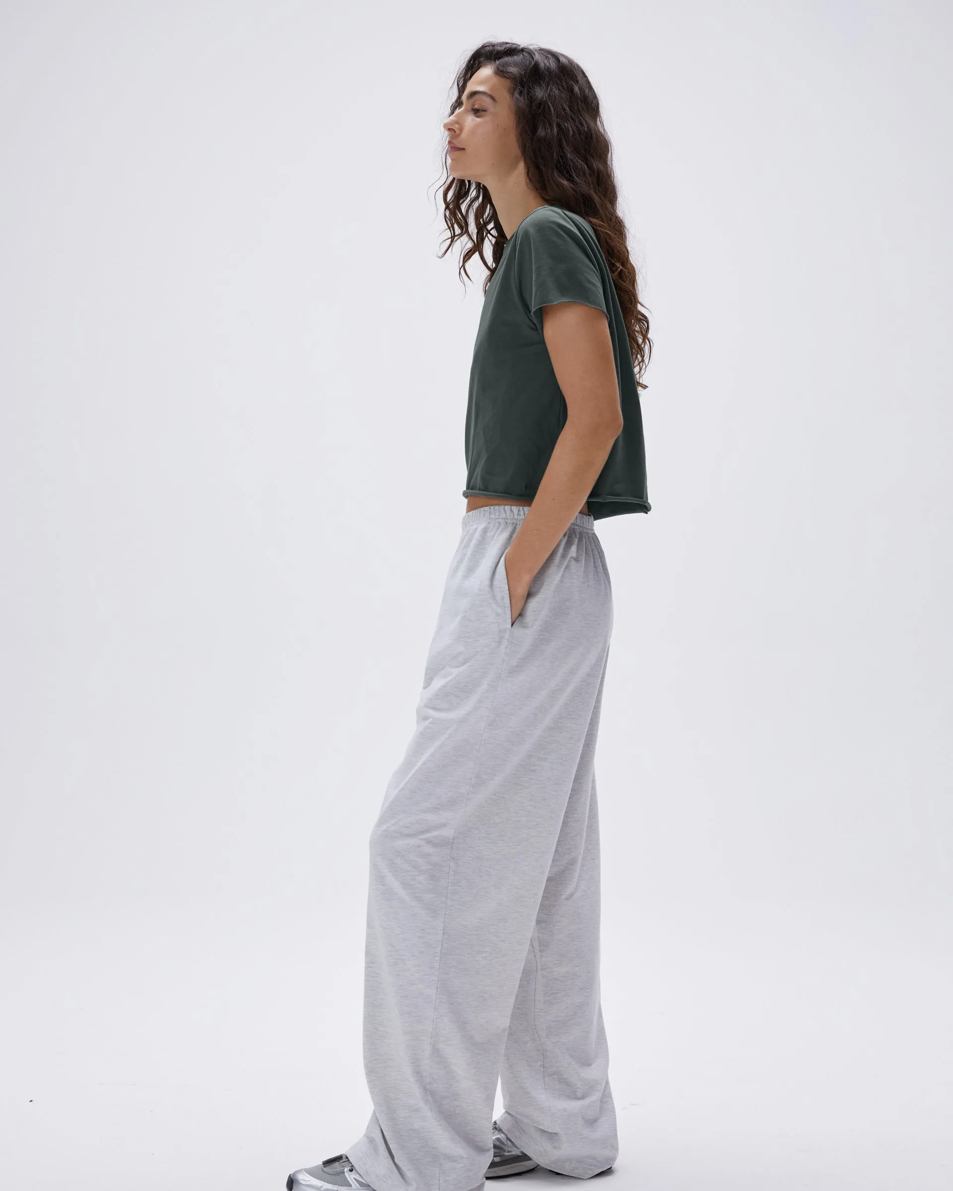 Modal Cotton Pants - Grey Melange Stay Comfortable Work Essential
