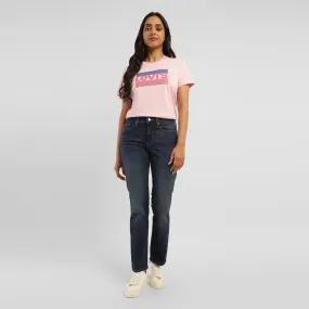 Women's 314 Blue Straight Fit High Rise Jeans Light Layers Timeless Look