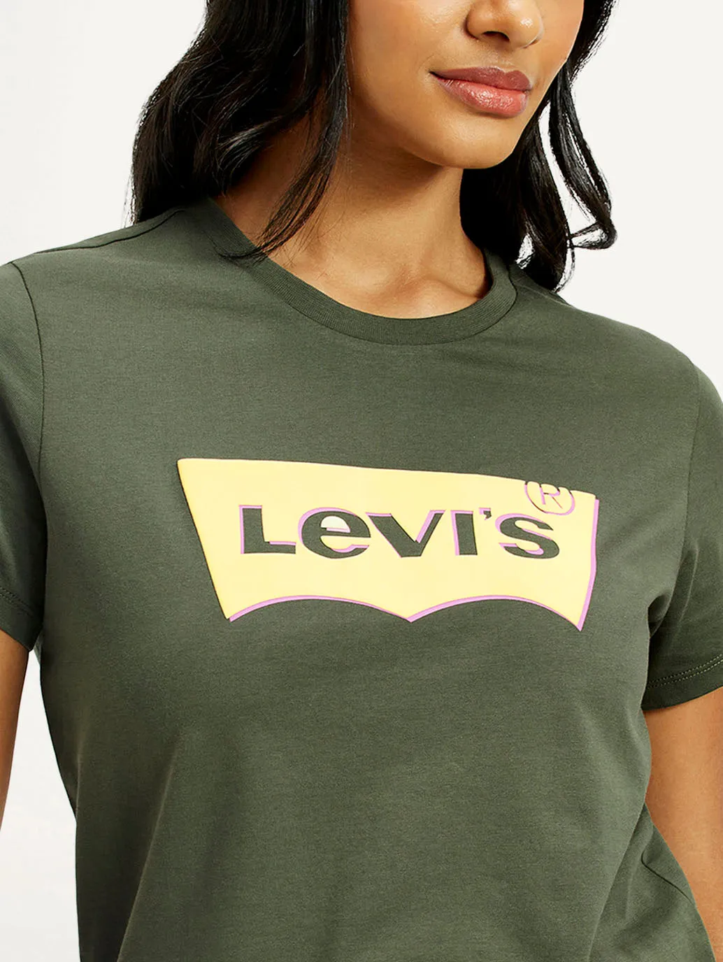 Stretchable Knit Non Shrink Material Women's Graphic Print Regular Fit T-Shirt