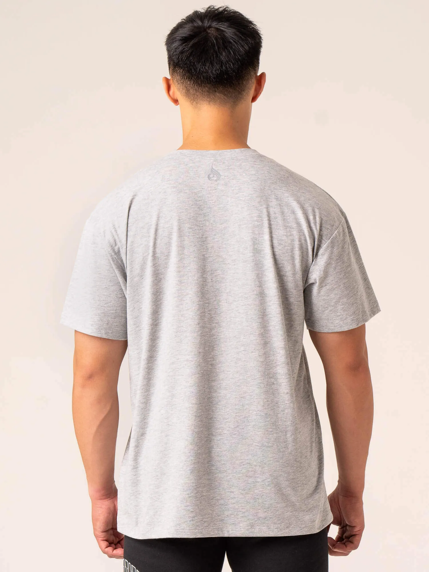 Men's Collegiate T-Shirt - Grey Marl Breathable Waist Chic and Soft