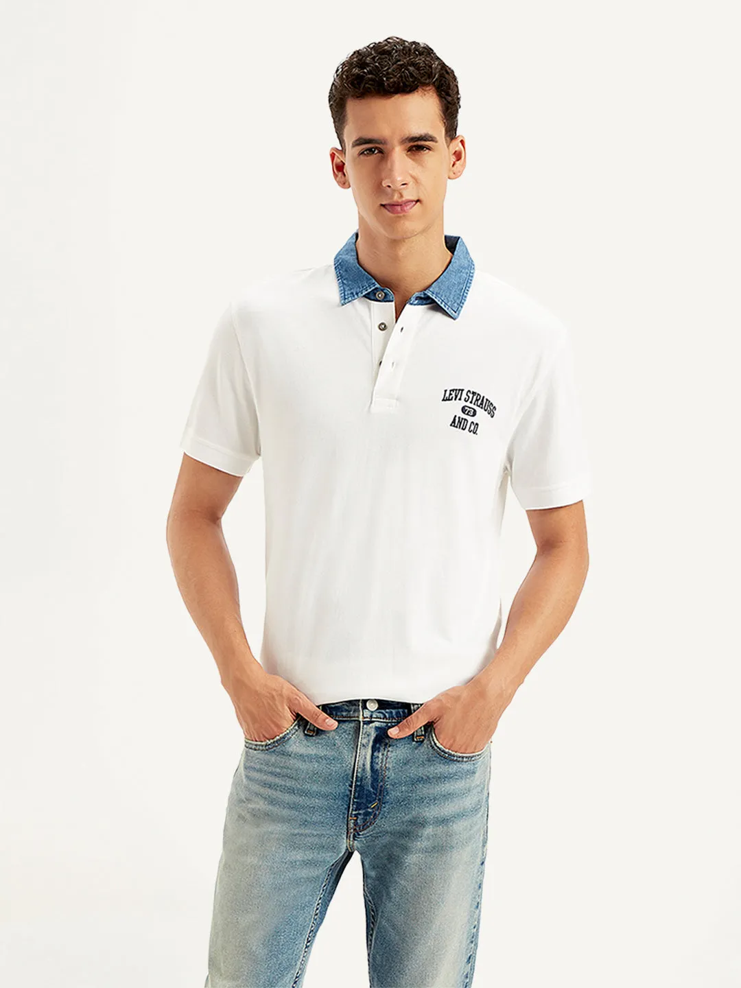 Men's Solid Slim Fit Polo T-Shirt Stylish Top