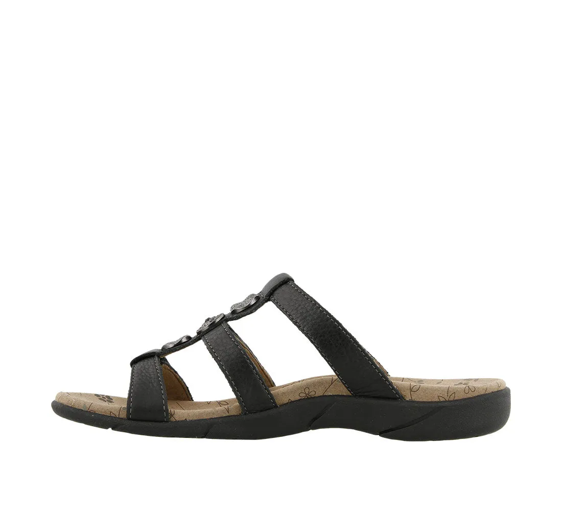 Prize 3 - Black Recycled Fabric Webbing Comfort Sandals