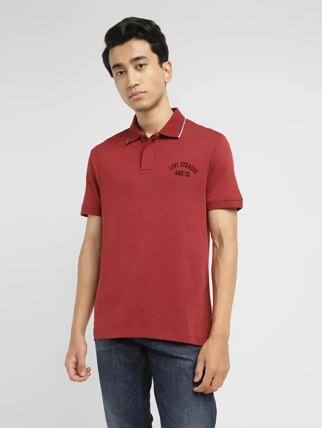 Summer Office Men's Solid Slim Fit Polo T-shirt