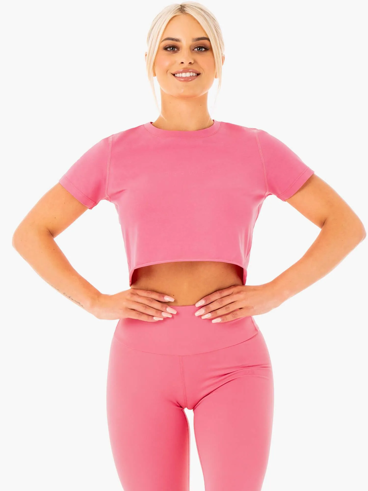 Soft Layer Motion Cropped T-Shirt - Pink Lemonade
