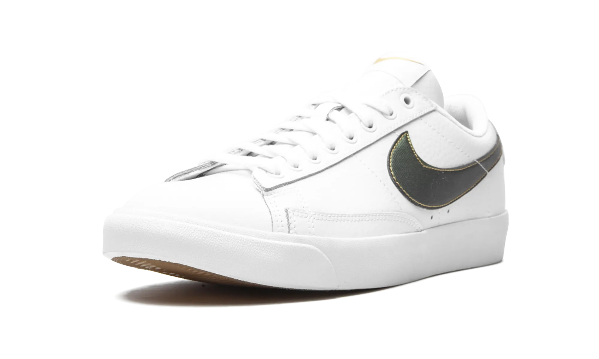 Anti Torsion Arch Bridge Sneakers Slip On Blazer Low Premium "White/Metallic Gold"